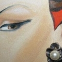 KOBIETA Z KOLCZYKIEM-detal