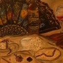 Kompozycja z wachlarzem. 